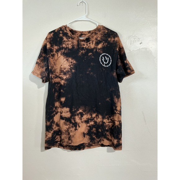 Chemistry Other - CHEMISTRY Mens Tie Dye Smiley Face Graphic T Shirt Black Orange Size Lg unisex